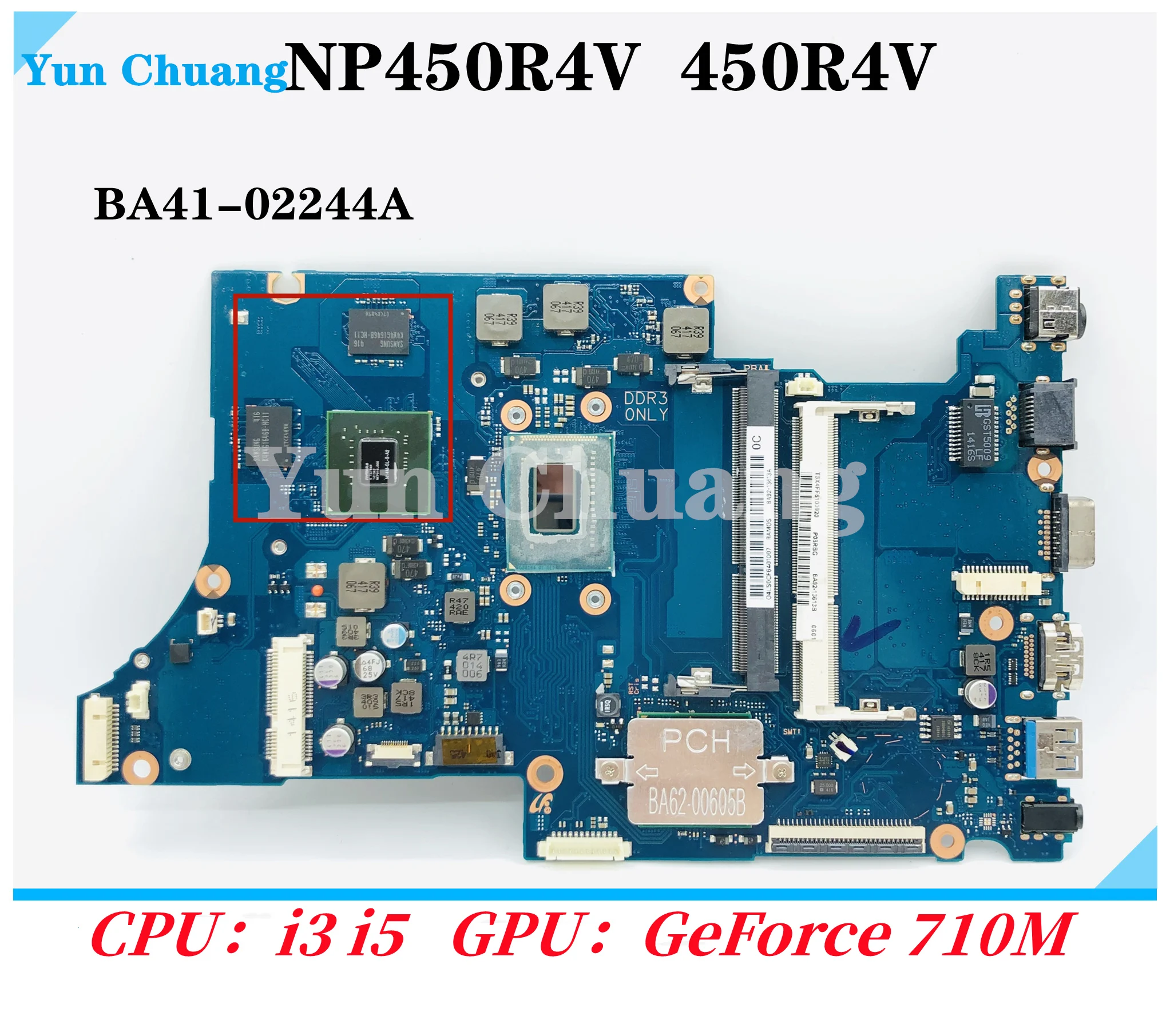 BA41-02244A дънна Платка за Samsung NP450R5V NP450R4V NP450R4E NP450R5E дънна платка на лаптоп С процесор i3, i5 710M GPU HM76 DDR3 Изображение 0