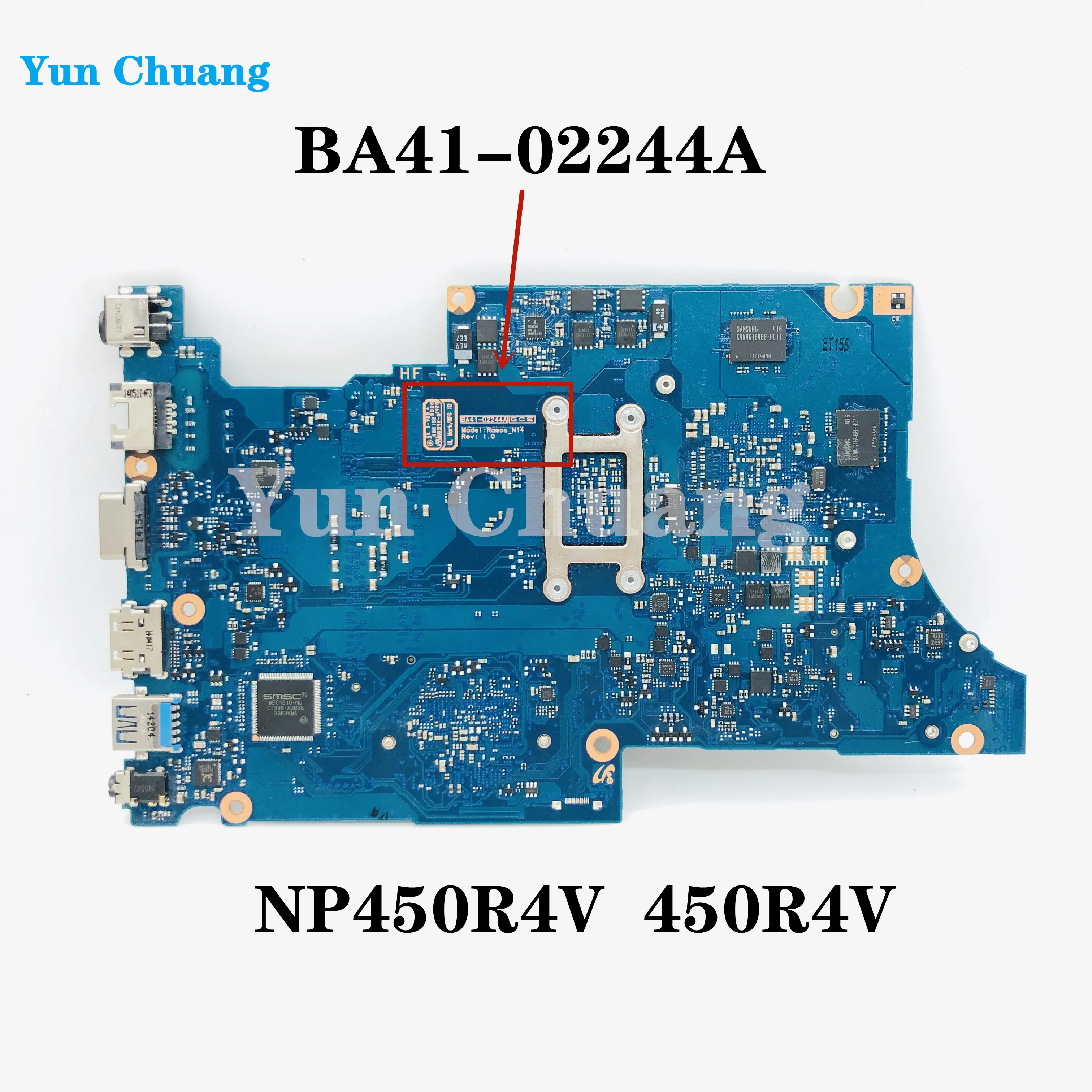 BA41-02244A дънна Платка за Samsung NP450R5V NP450R4V NP450R4E NP450R5E дънна платка на лаптоп С процесор i3, i5 710M GPU HM76 DDR3 Изображение 1