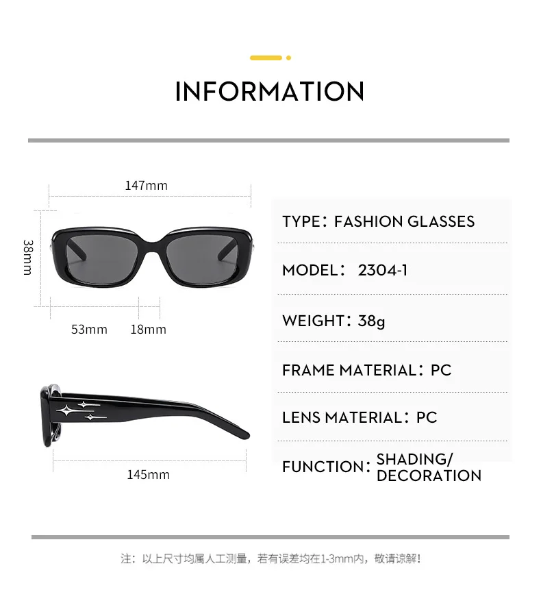 Y2K Ретро Квадратни слънчеви очила дамски 2023 Ins Луксозни очила за жени/мъже, Маркови дизайнерски междузвездни очила Дамски Реколта Gafas De Sol Изображение 2