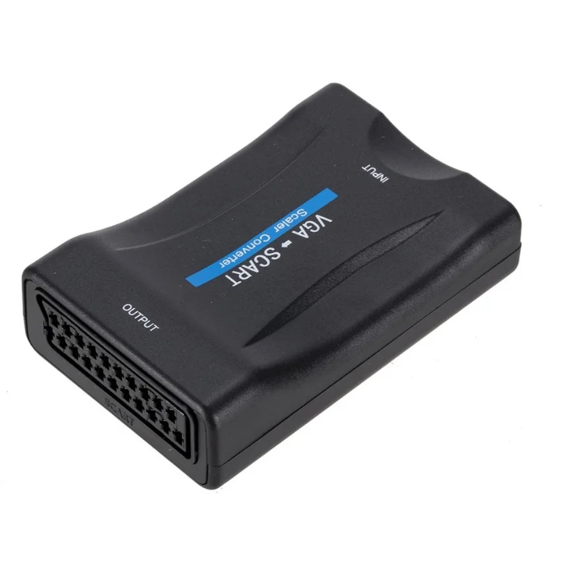 Адаптер за видео-аудио конвертор 1080P VGA към SCART + дистанционно управление + USB кабел + VGA кабел Изображение 4