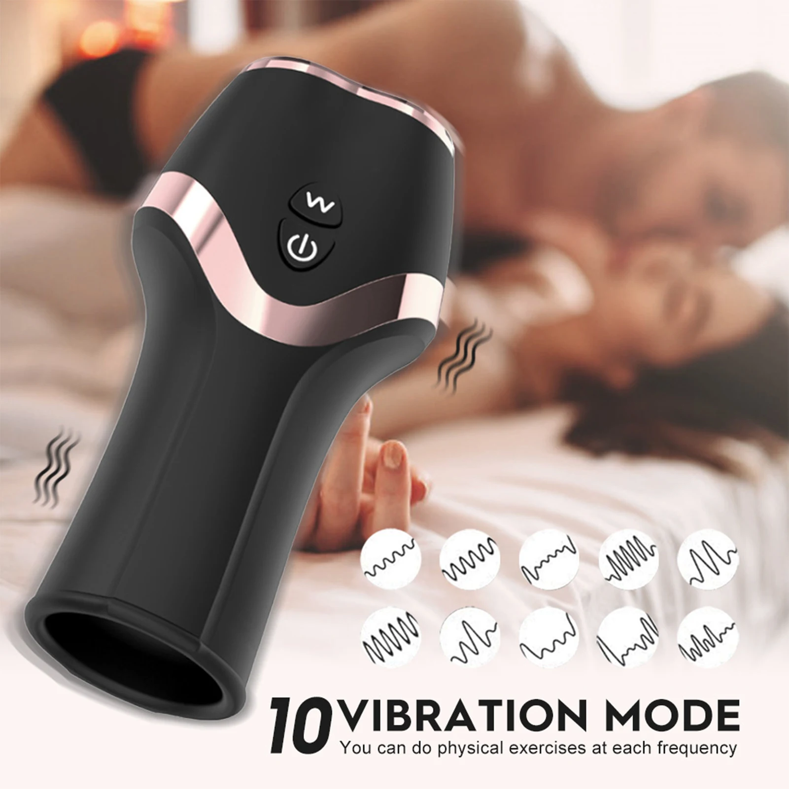 За многократна употреба масажор за мастурбация, поглаживающий апарат за мастурбация, истински вагинален, подходящи за вана или душ стаи Изображение 1