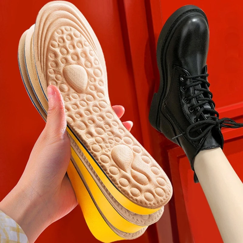 Които нарастване на стелка Спортна Амортизирующая уплътнение за обувки Дамски Впитывающая пот устойчива на плъзгане части за обувки и Аксесоари за обувки за бягане Изображение 2