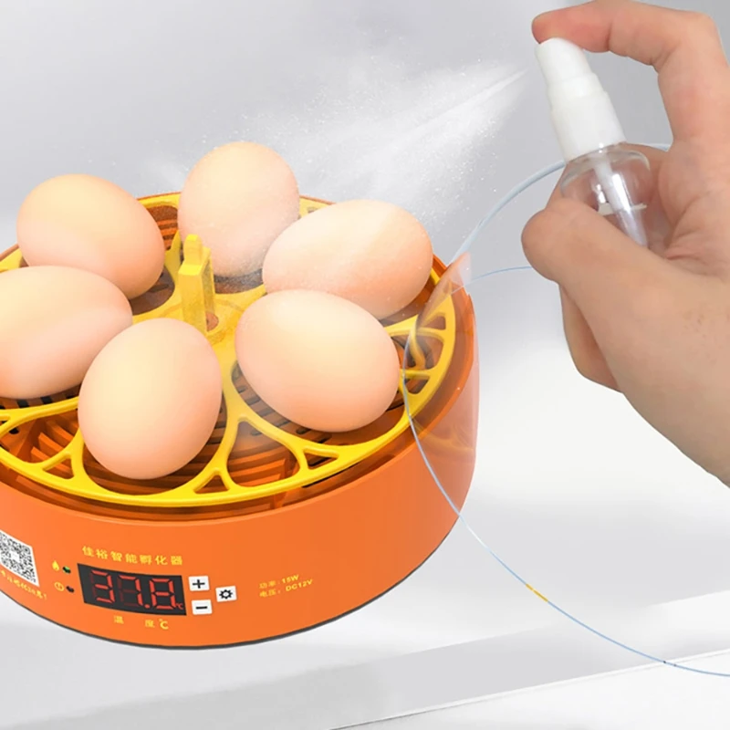 Мини Автоматичен инкубатор за 6 Яйца, селското стопанство инкубационная машина, една квачка за кокоши, гъши, пъдпъдъчи яйца, Интелигентен Обогревающий Инкубатор за домашни птици Изображение 5