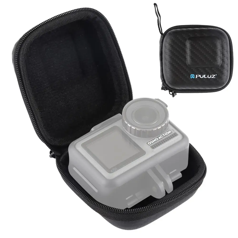 Мини-преносима чанта за съхранение от въглеродни влакна PULUZ за екшън камери DJI OSMO Изображение 4