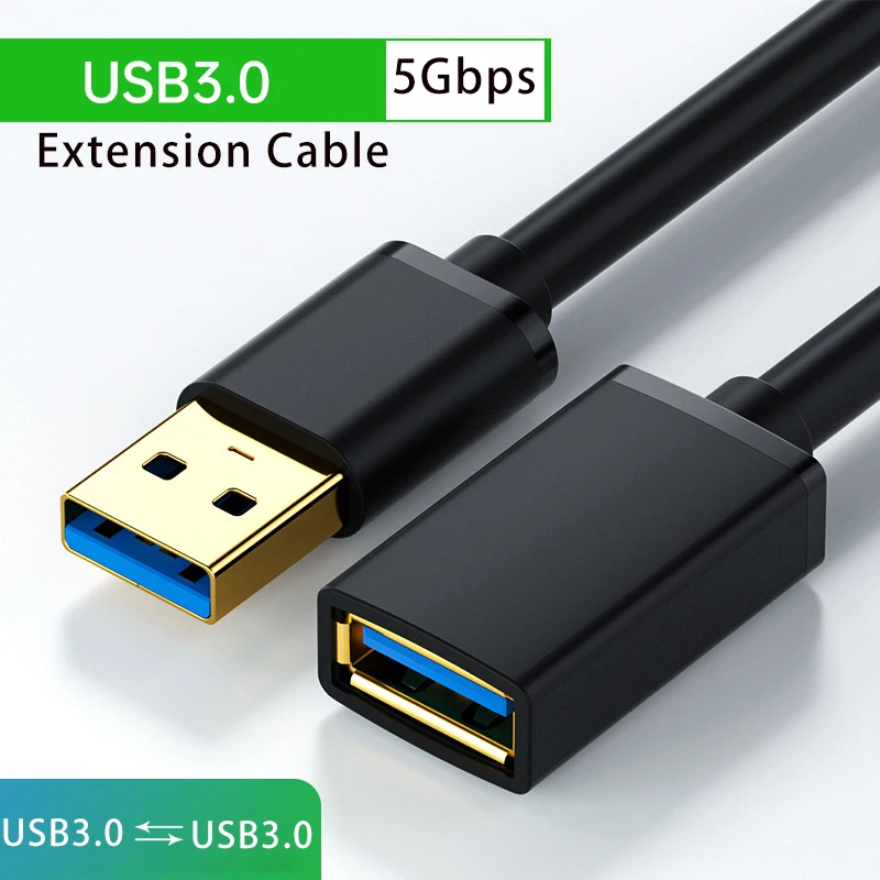 Нов 0,5 М - 5 М USB3.0 От мъжете на мъжа Smart TV Удлинительный кабел За мобилен твърд диск, Кабел за данни за Лаптоп Радиатор с Двойна глава USB Изображение 4