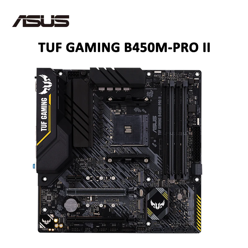 НОВАТА дънна Платка на ASUS TUF GAMING B450M PRO ⅱ + процесор AMD Ryzen 7 5700G ах италиански хляб! r7 5700G с жак AM4 без охладител Изображение 2