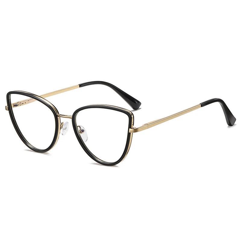 Нови очила с анти-синя светлина TR90, дамски маркови дизайнерски очила, модерен прости очила, които могат да се комбинират с очила за късогледство Изображение 2
