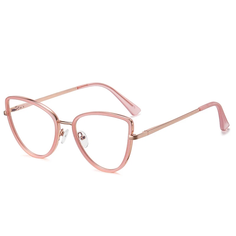 Нови очила с анти-синя светлина TR90, дамски маркови дизайнерски очила, модерен прости очила, които могат да се комбинират с очила за късогледство Изображение 3
