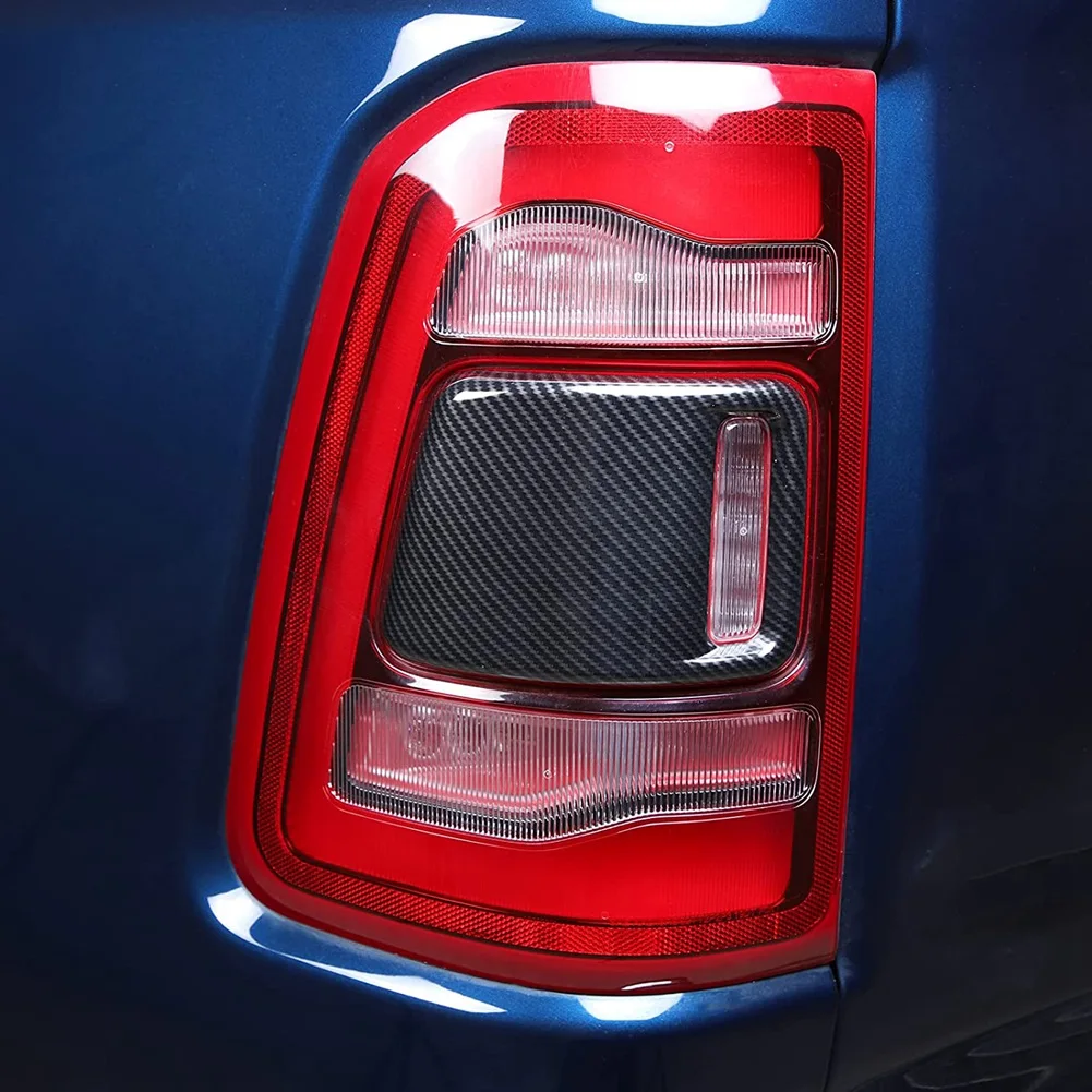 Тампон на Капака на Фенера Задната Лампа за - RAM 1500 2019 2020 2021 2022 Аксесоари, ABS, изработени От въглеродни Влакна Изображение 3