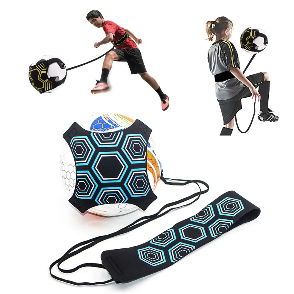 Тренировъчен колан за игра на футбол, бросающий топката, помощен колан, тренировочная въже, циклотронные превръзки, детска тренировка по футбол за възрастни Изображение 0